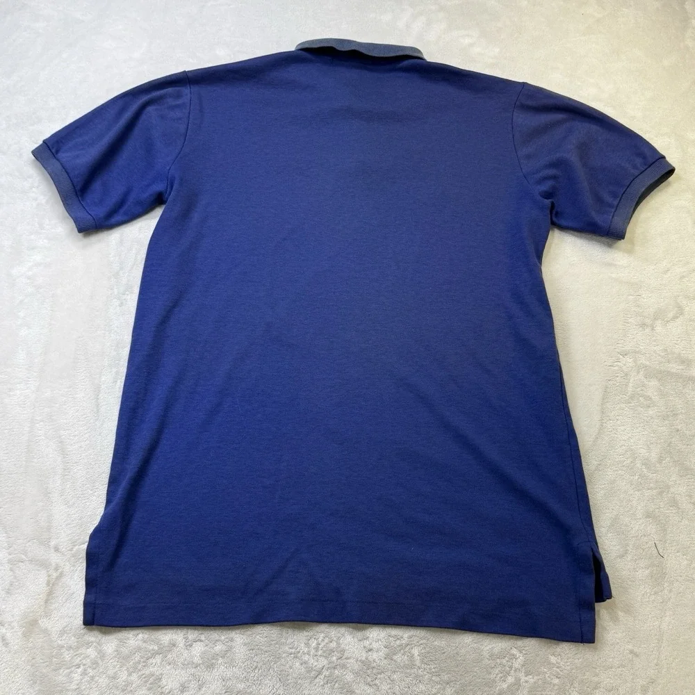 VINTAGE 70's 80's Ralph Lauren Polo Shirt Mens Medium Short Sleeve Blue Pony‎